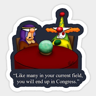 Funny Spectickles Politician Clown Humor Sticker